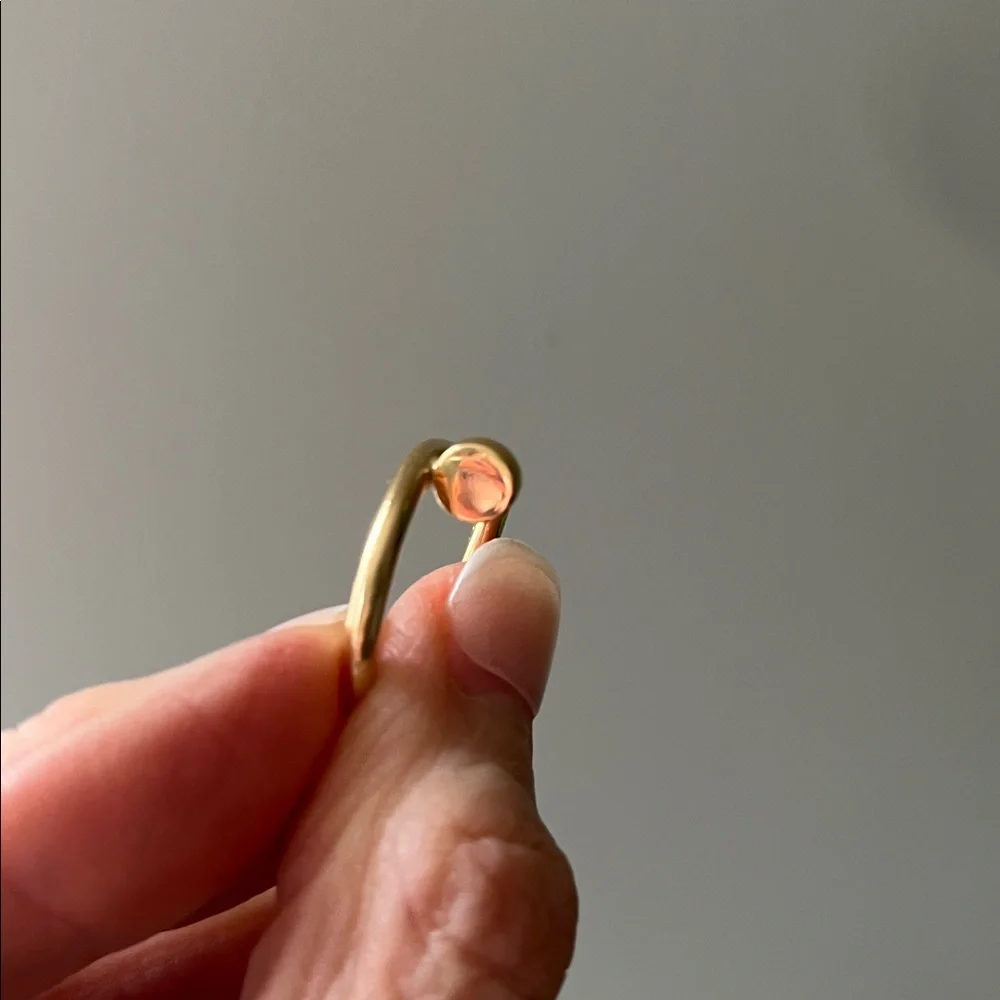 18K yellow gold nail ring